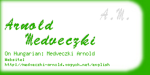 arnold medveczki business card